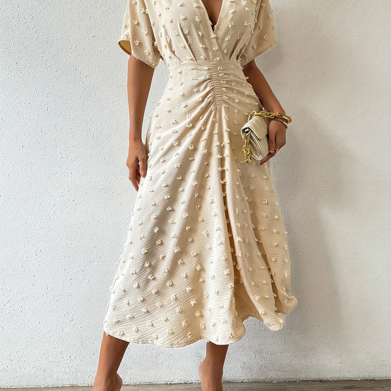 Joellyn | Rüschendetail Midi-Kleid