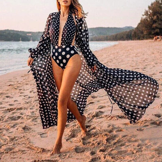 Cassia | Gepunkteter Strandkimono