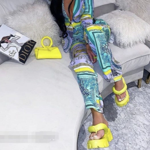 Ilyana | Strand-Slides mit dicker Sohle