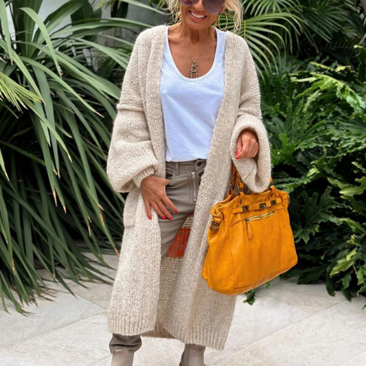 Peacy | Langer Cardigan für Damen mit Love & Peace Print