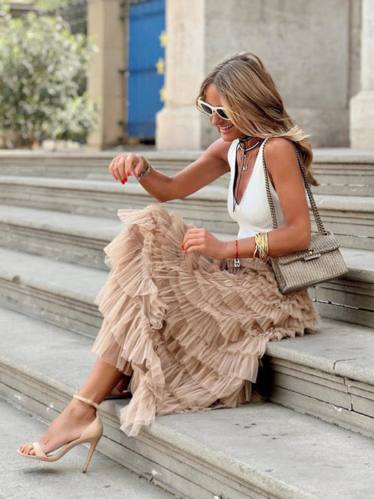 Devin | Maxirock aus Tüll in Schichten