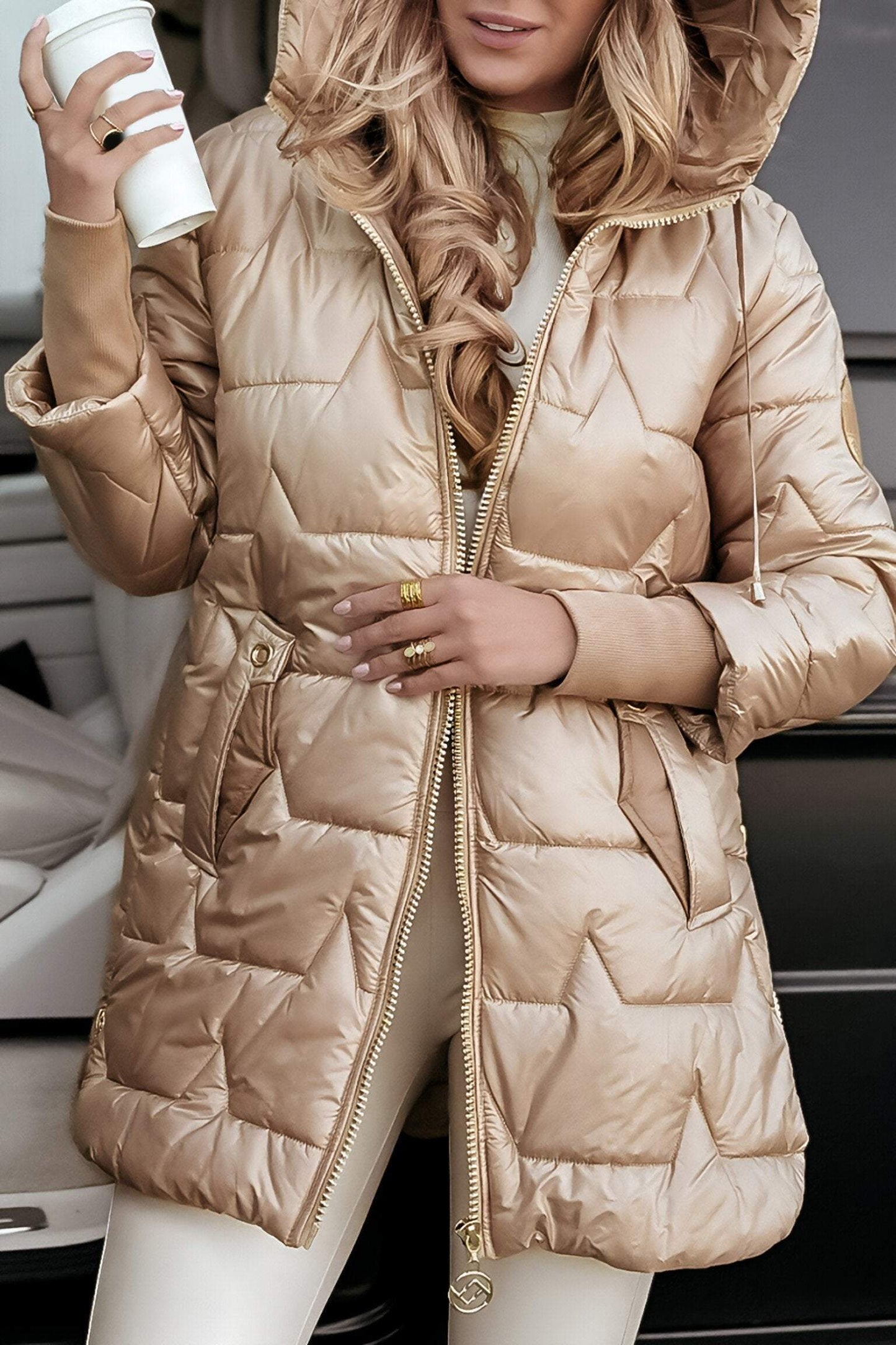Rosegold | Braune Winterjacke