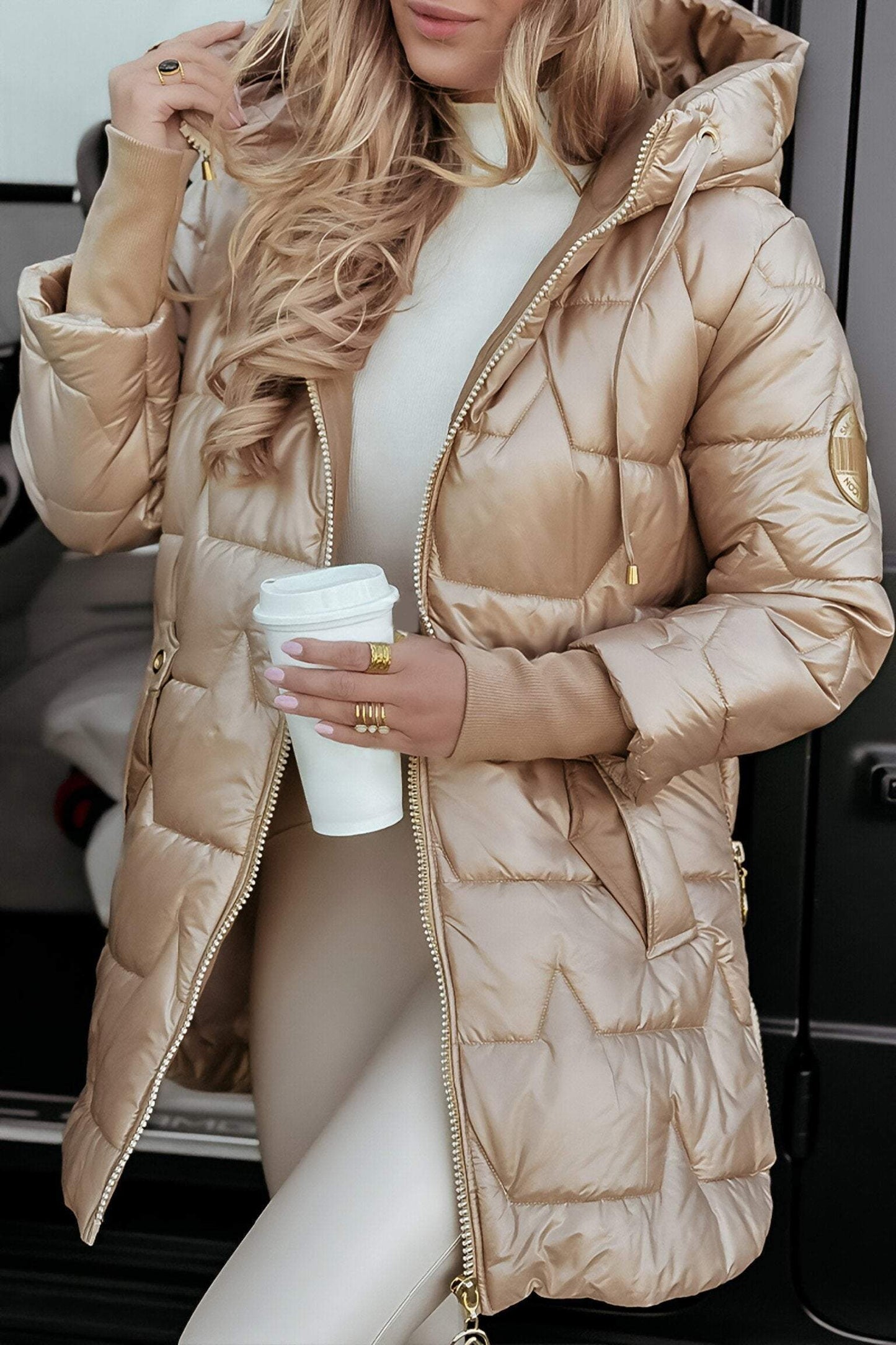 Rosegold | Braune Winterjacke