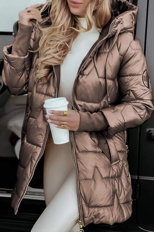 Rosegold | Braune Winterjacke