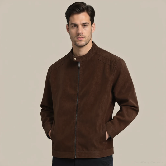Hugo | Luxuriöse Wildleder-Lederjacke für Herren, stilvoll und zeitlos