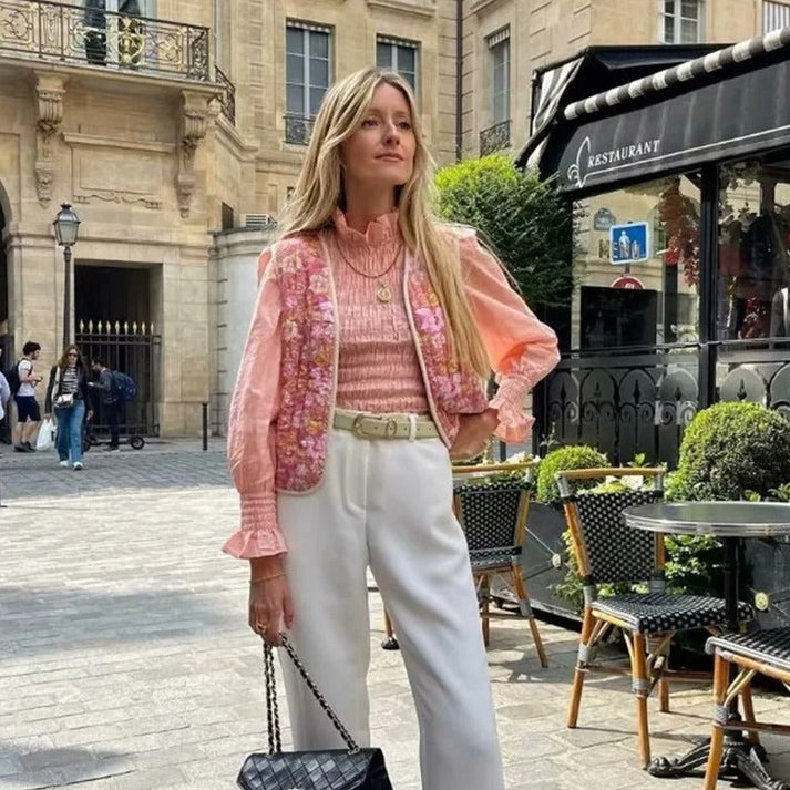 Ramuna | Ärmellose Damen-Weste mit Blumendruck