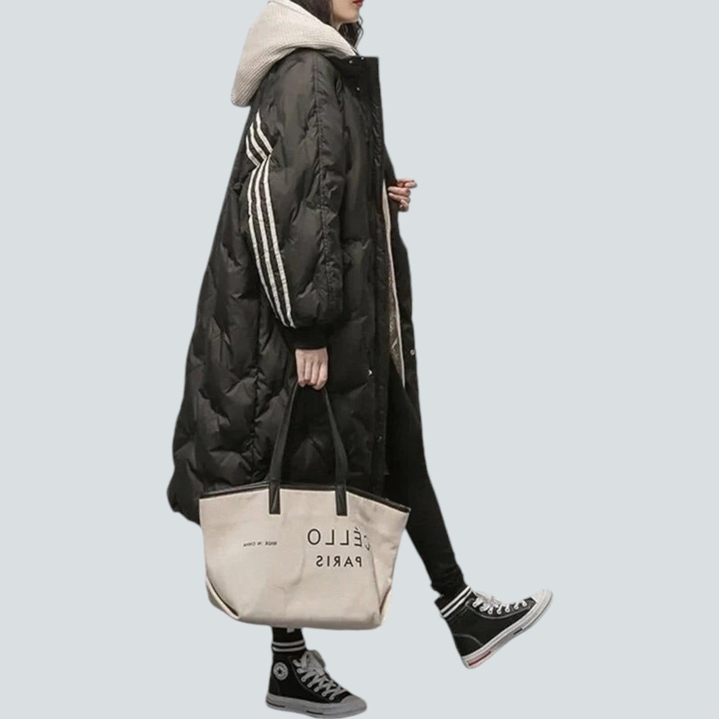 Damen | Lange Jacke Beige