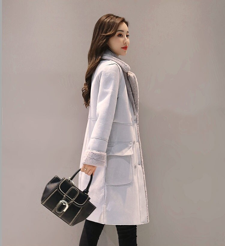 Fury | Dickes Wildleder Revers Mantel Pendler