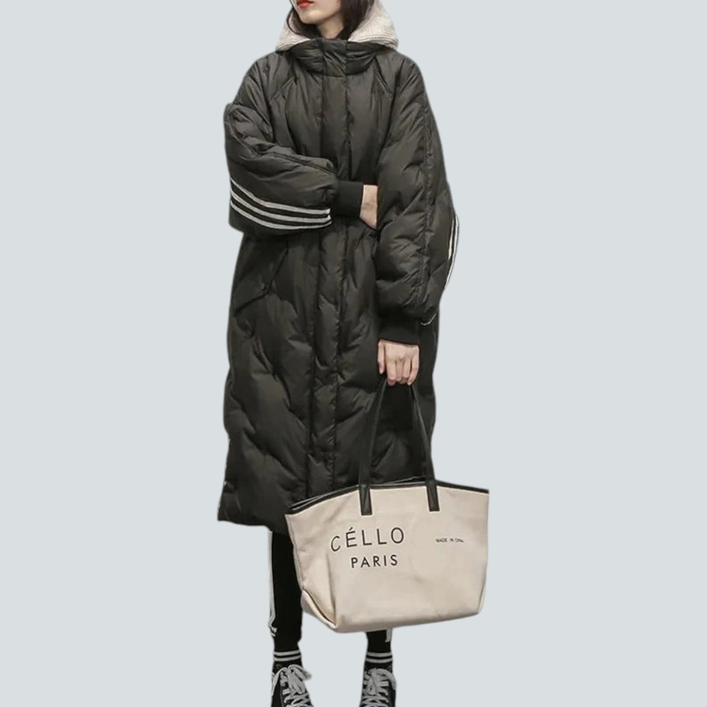 Damen | Lange Jacke Beige