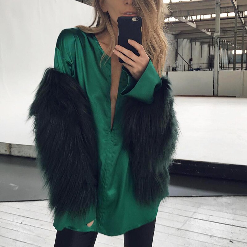 Flush | Zottelige Pelzjacke