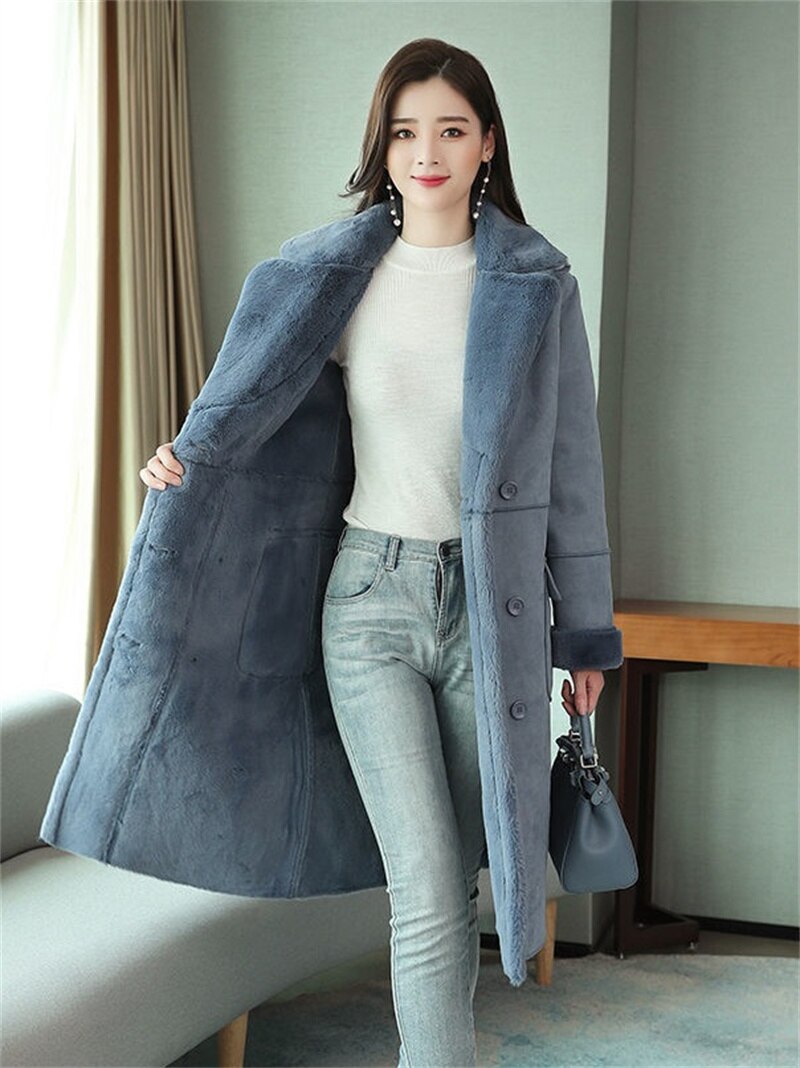 Fury | Dickes Wildleder Revers Mantel Pendler