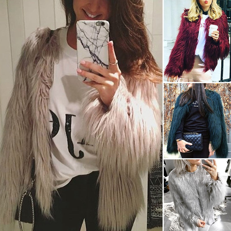 Flush | Zottelige Pelzjacke