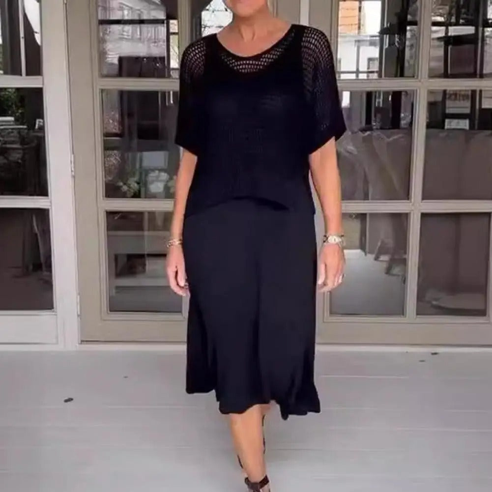 Zephyr | Zweiteiliges Strumpfhalterkleid und Cropped Bluse