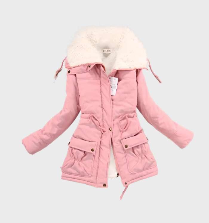 Mercy | Dicke Wattierte Jacke mit Fleece-Futter und Hohem Kragen