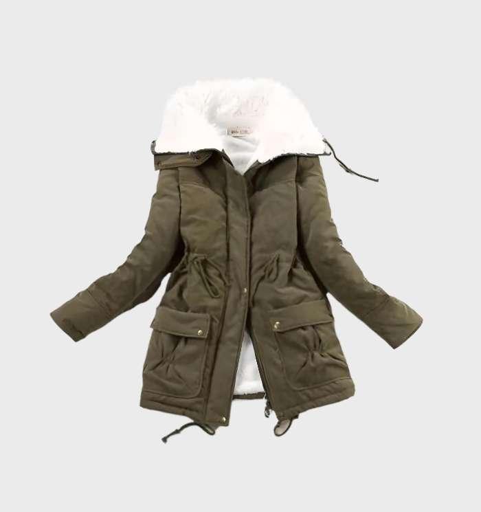 Mercy | Dicke Wattierte Jacke mit Fleece-Futter und Hohem Kragen