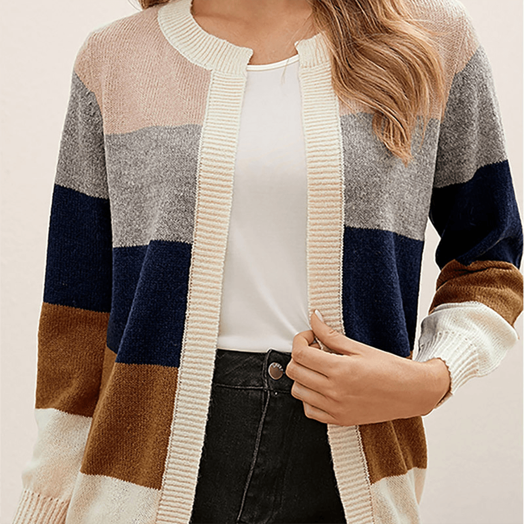 Elenora | Stylisches Damen-Cardigan mit dicken Streifen