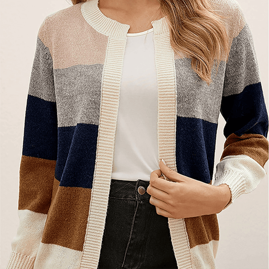 Elenora | Stylisches Damen-Cardigan mit dicken Streifen