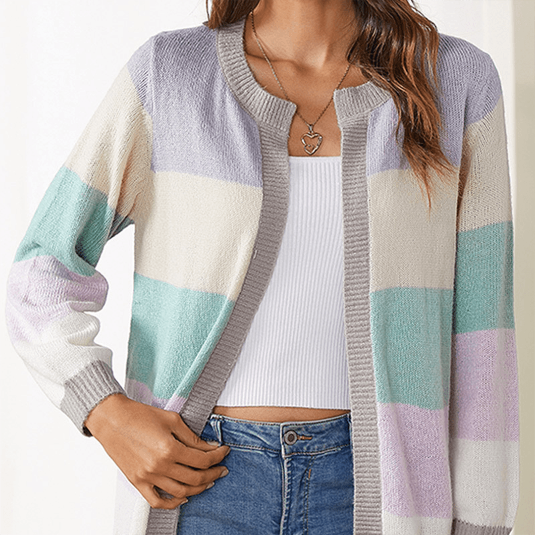 Elenora | Stylisches Damen-Cardigan mit dicken Streifen