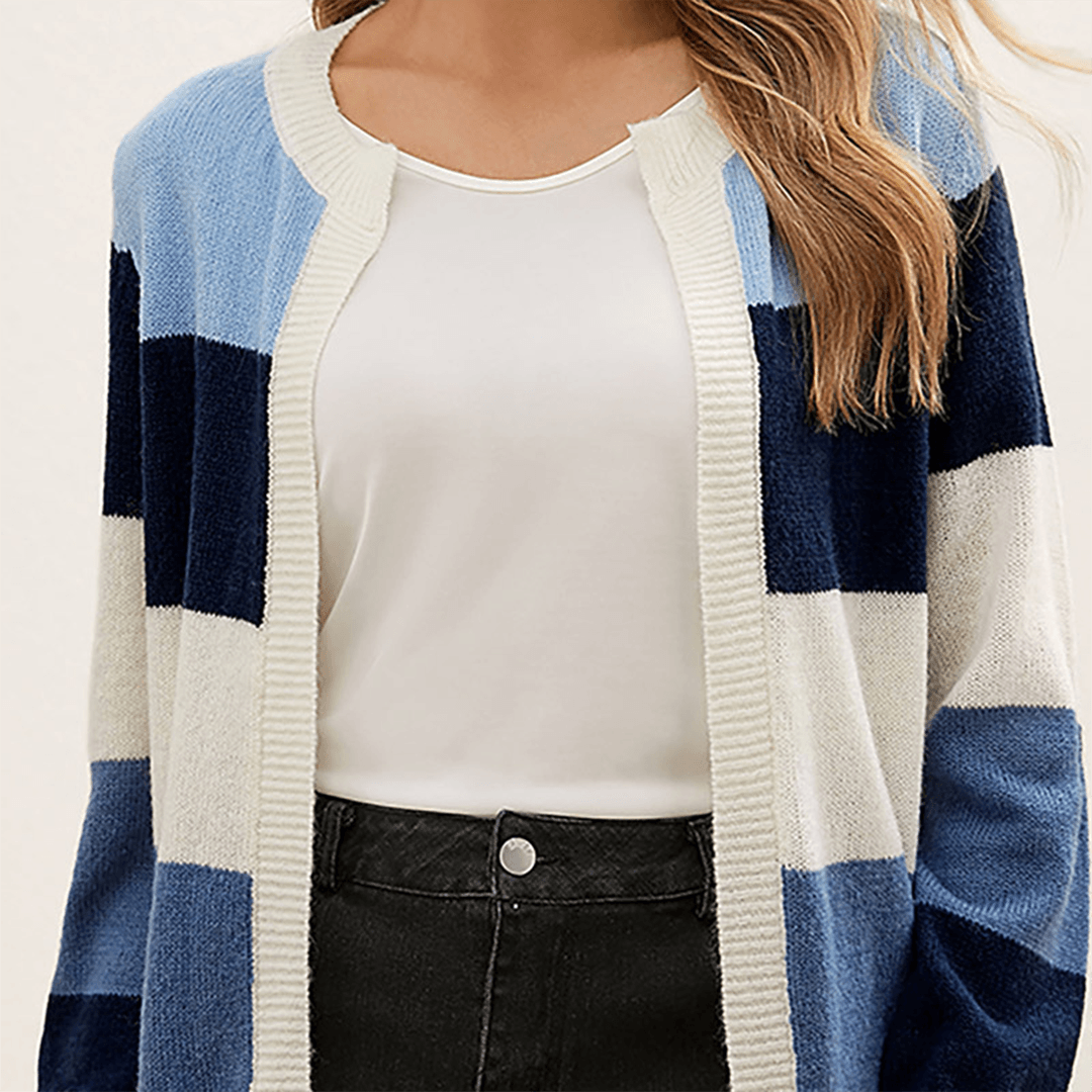 Elenora | Stylisches Damen-Cardigan mit dicken Streifen