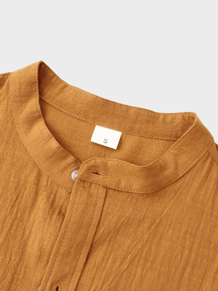 Rutha | Langärmliges Oberteil und Leinenhose 2-teiliges Set