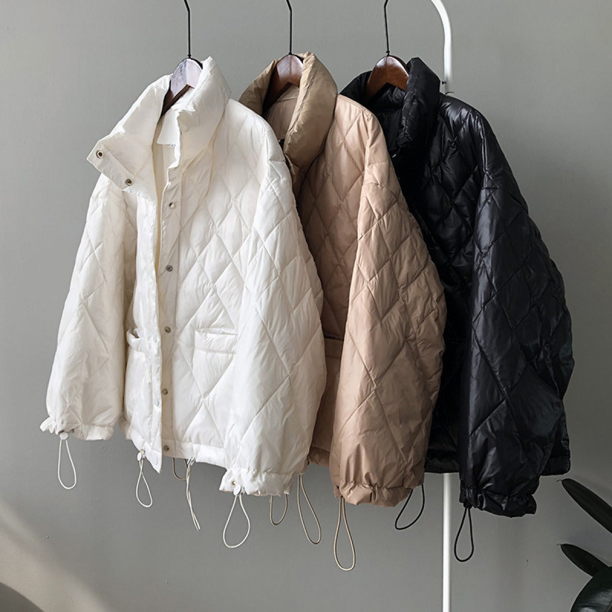 Zyrine | Elegante Jacke mit Lockerem Diamantschliff-Design und Knöpfen