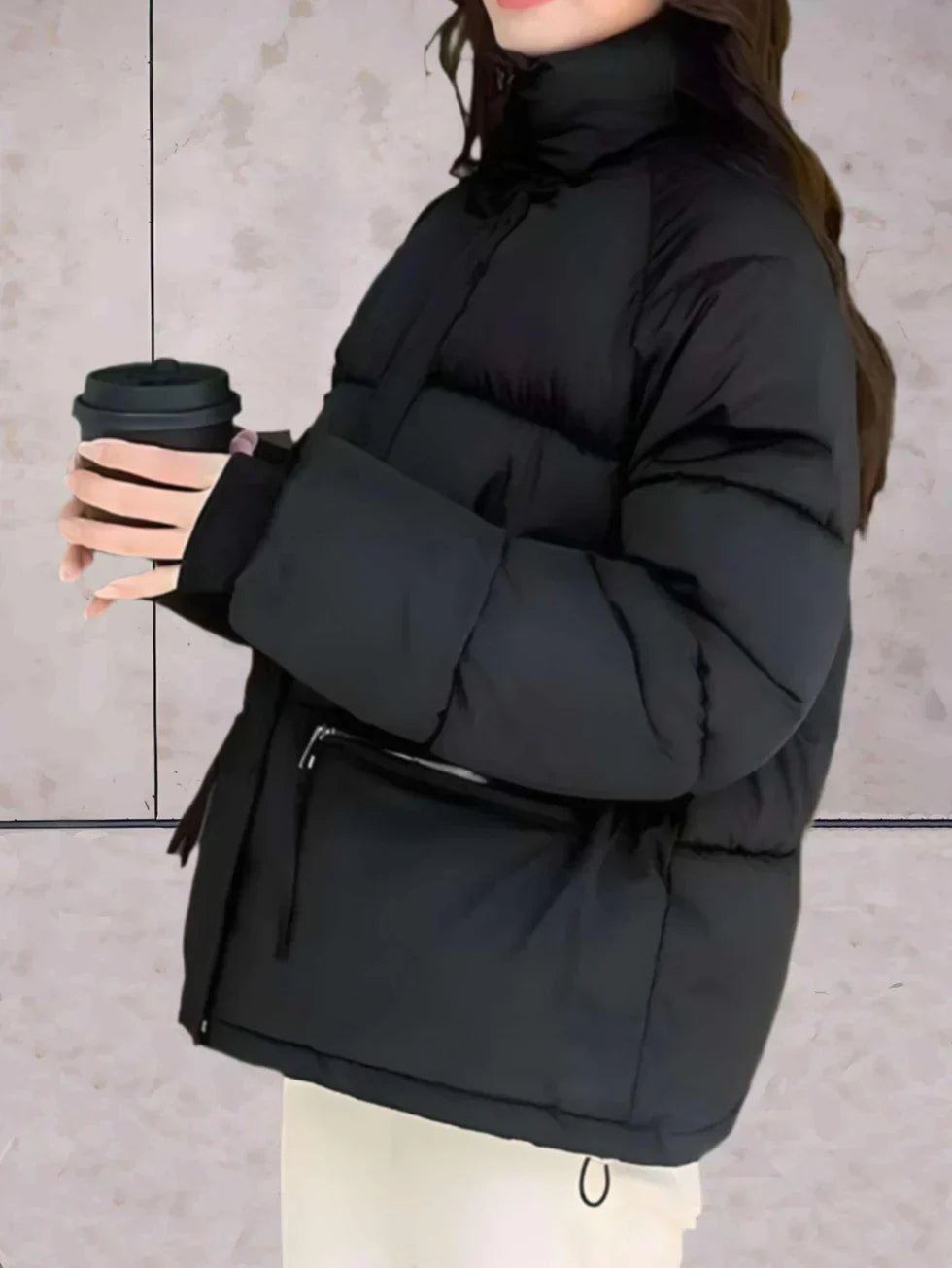 Dana | Parkajacke mit Stehkragen und Doppelverschluss