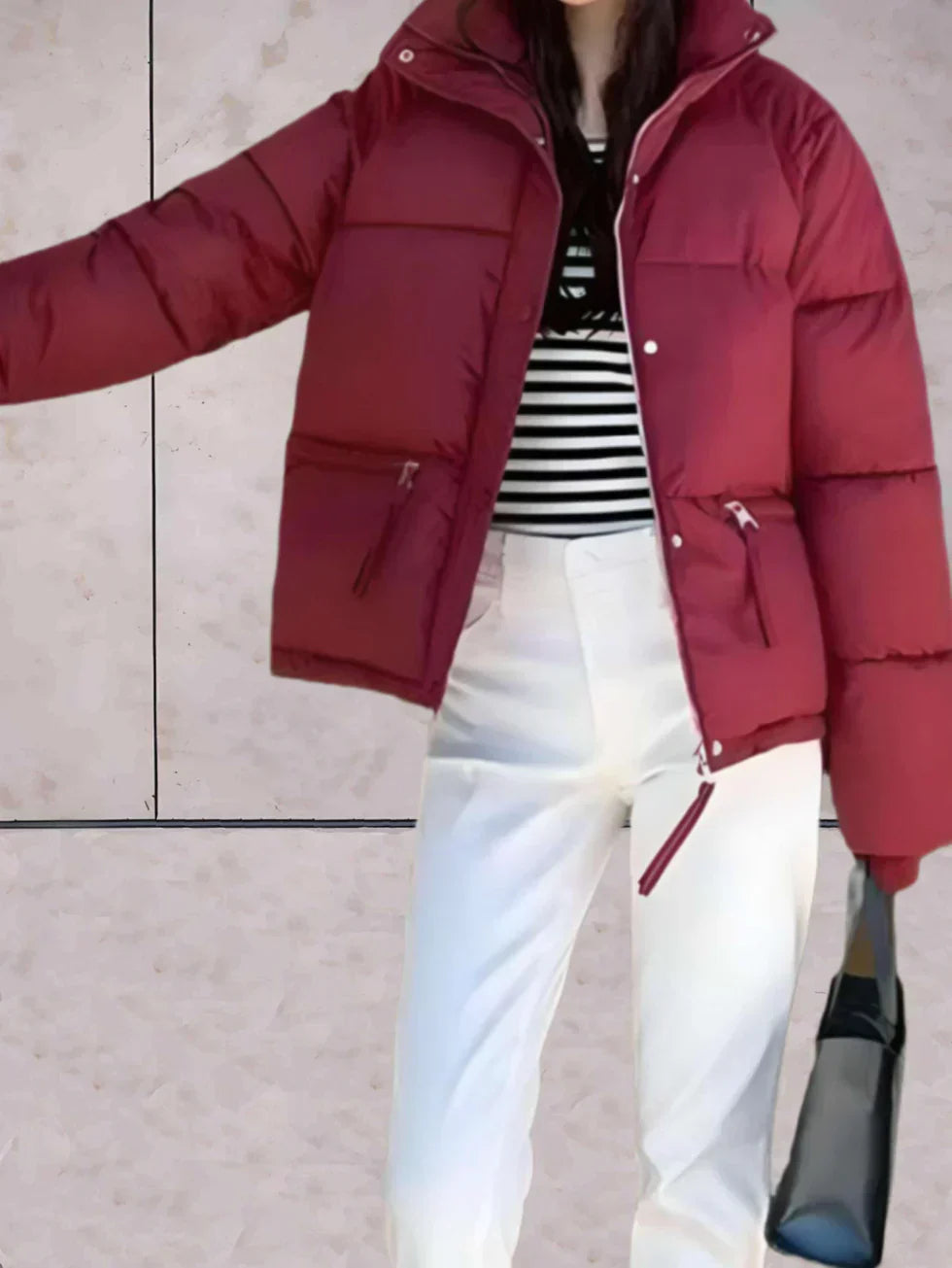 Dana | Parkajacke mit Stehkragen und Doppelverschluss