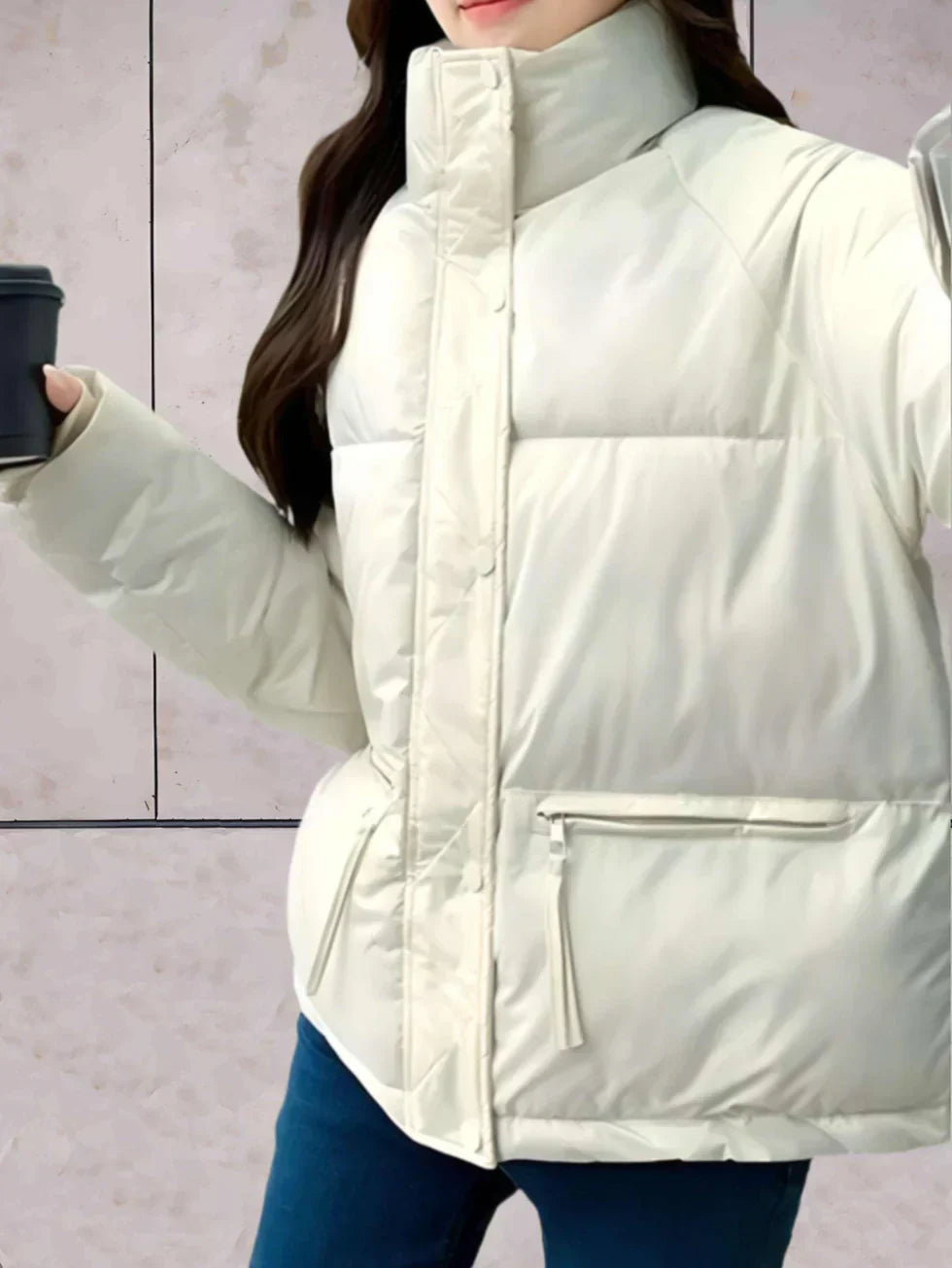 Dana | Parkajacke mit Stehkragen und Doppelverschluss