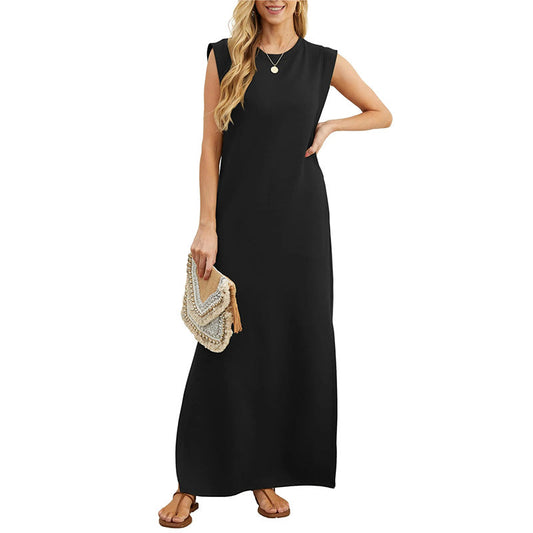 Levi | Knitterfreies Freizeitkleid mit geschlitztem Saum