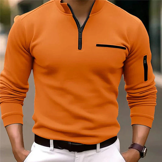 Lucretia | Strapazierfähiges Herren-Poloshirt mit Viertel-Reißverschluss