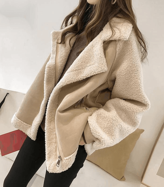 Rosalini | Kuscheliger Wintermantel mit Schafsfell-Imitat