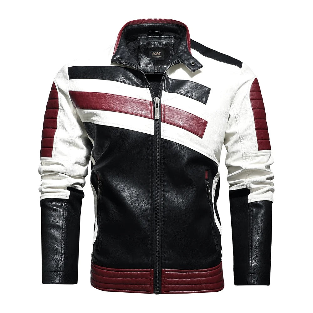 Fitzi | Herren-Motorradjacke mit Vintage-Stickerei