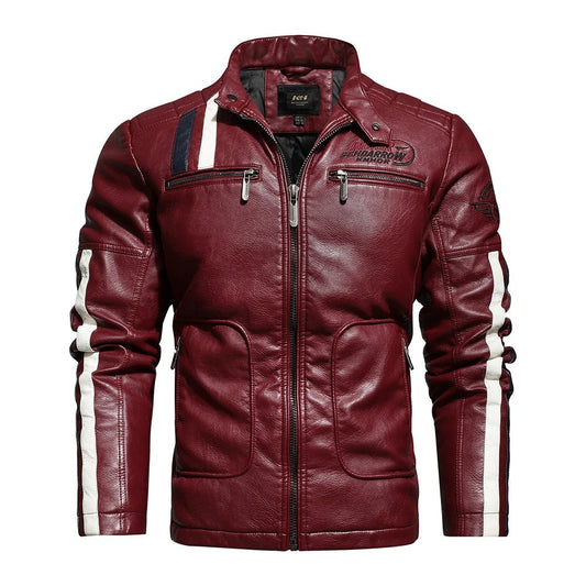 Fitzi | Herren-Motorradjacke mit Vintage-Stickerei