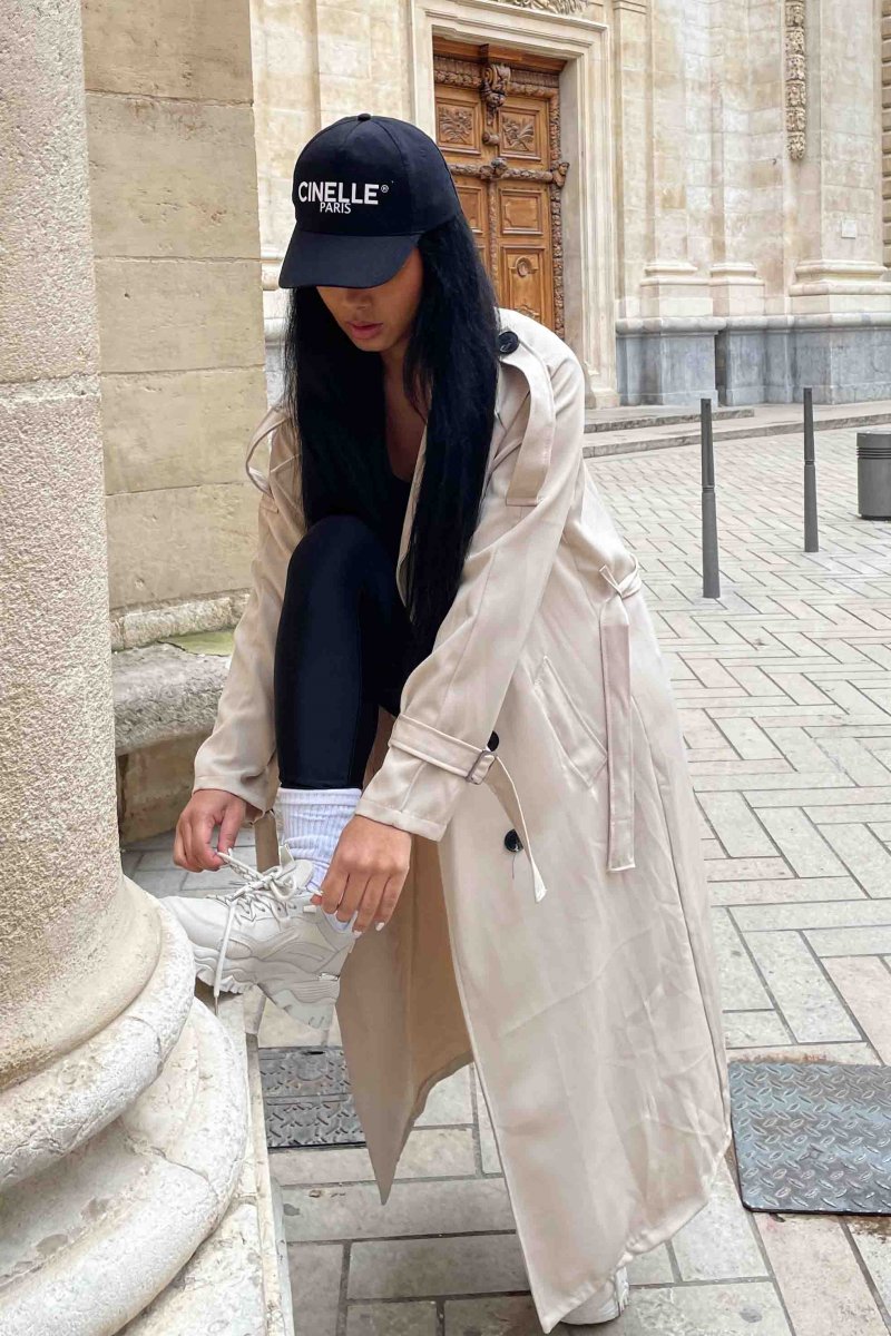 Gurina | Eleganter Trenchcoat Beige mit Gürtel