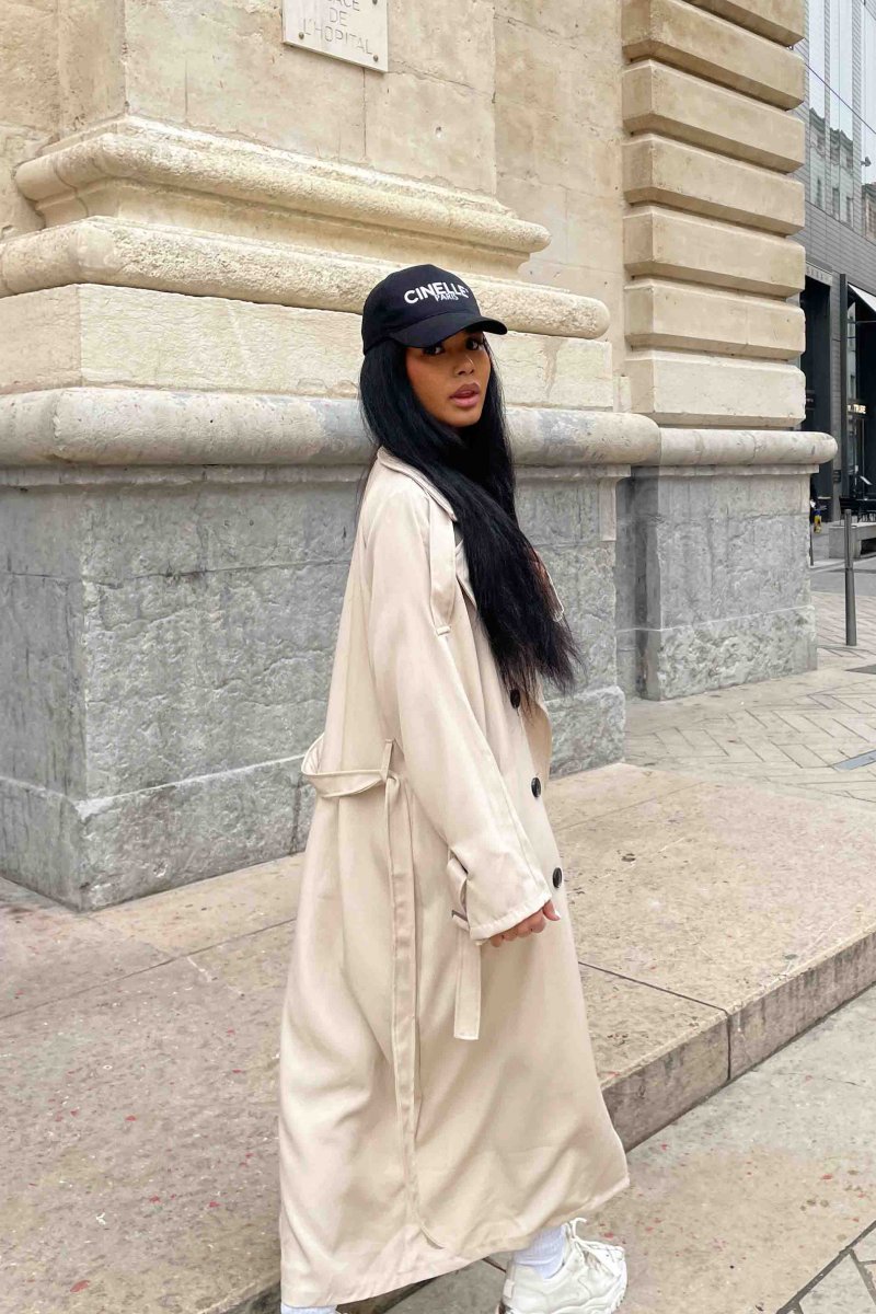 Gurina | Eleganter Trenchcoat Beige mit Gürtel