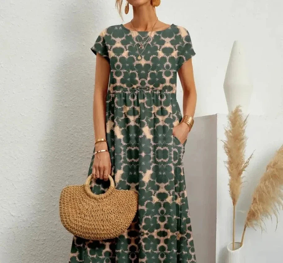 Maraiah | Braunes Blumenkleid